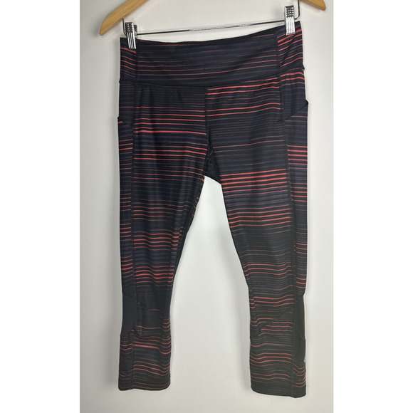 Lululemon Pace Rival Crop Full On Luxtreme Twisted Dune Alarming Striped Size 6 - Picture 2 of 16
